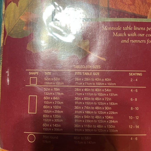 Woven Jacquard Tablecloth 60 X 140 oblong. Perfect for Fall/Thanksgiving - Picture 8 of 9